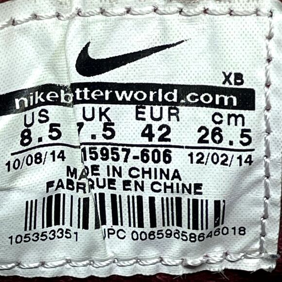 Nike SB Zoom Stefan Janoski Men's 8.5 Canvas Red Black Skateboard Sneakers Shoes - Picture 8 of 9